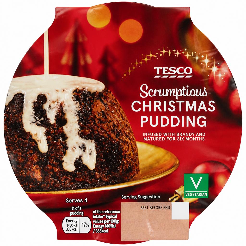 Tesco Jolly Christmas Pudding Infused With Brandy 400g