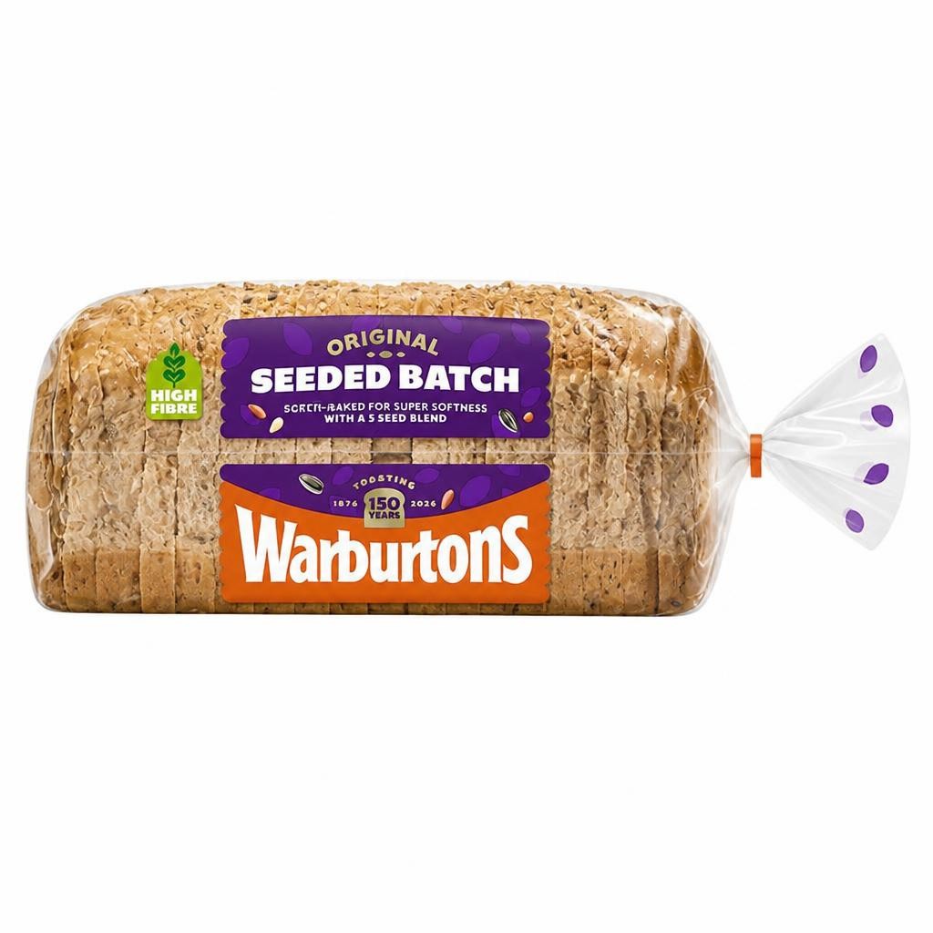 Warburtons Thick Sliced Seeded Batch Bread 800g