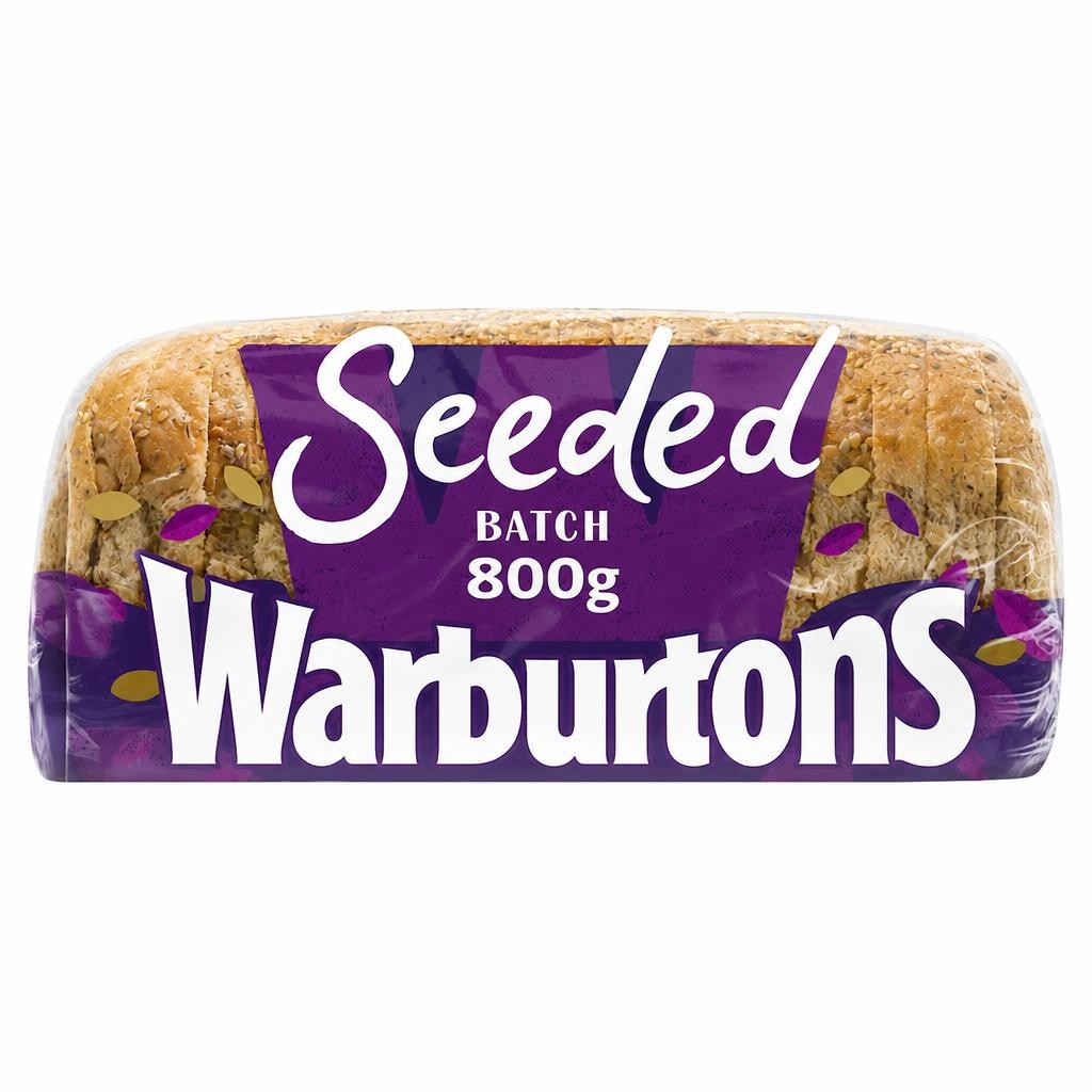 Warburtons Thick Sliced Seeded Batch Bread 800g