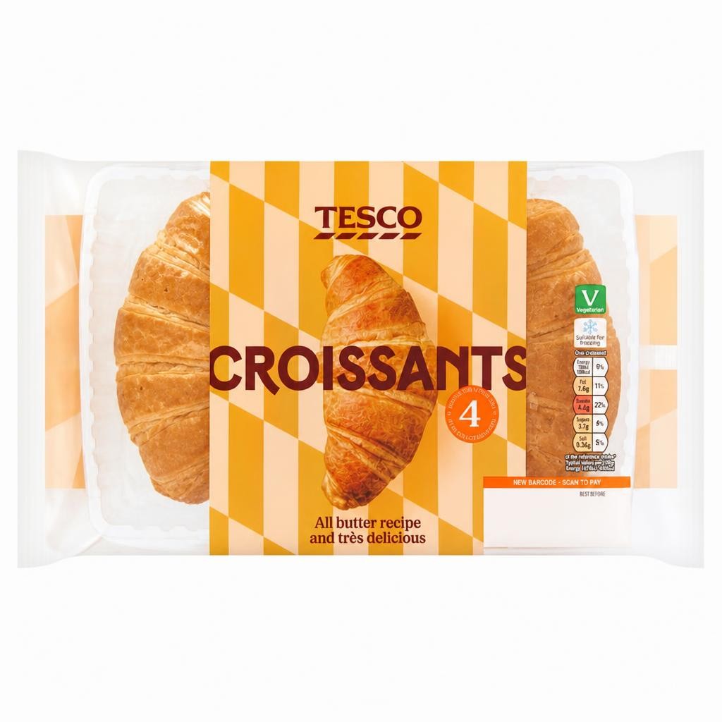 Tesco All Butter Croissants 4 Pack