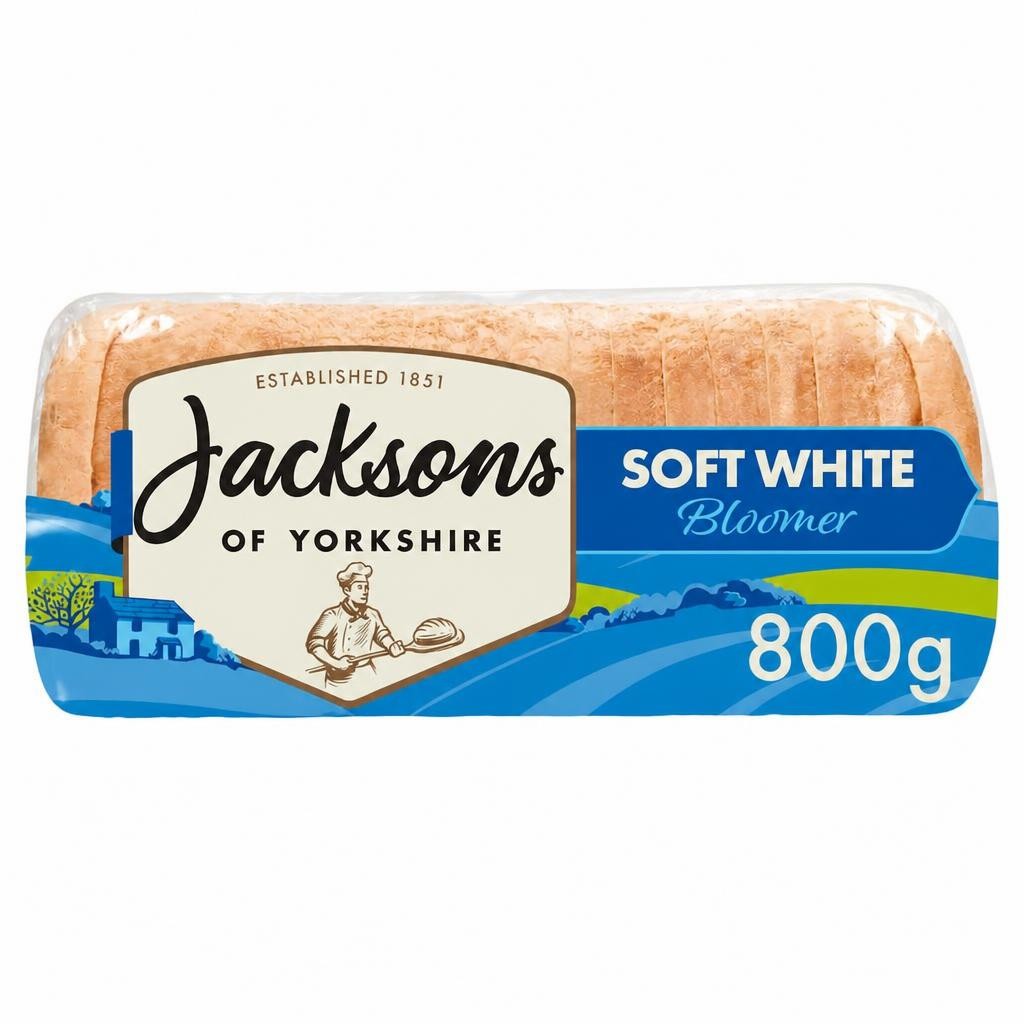 Jacksons of Yorkshire Soft Champion White Bloomer Bread 800g