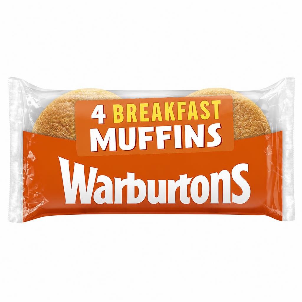 Warburtons Toasting Breakfast Muffins 4 Pack