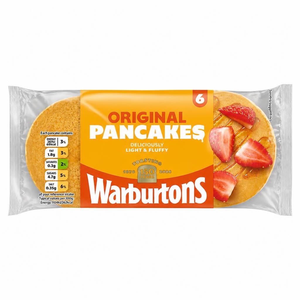 Warburtons Soft Pancakes 6 Pack