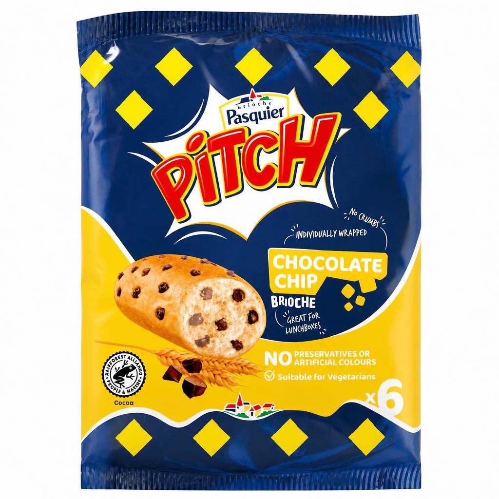 Brioche Pasquier Pitch Chocolate Chip Brioche 6 Pack