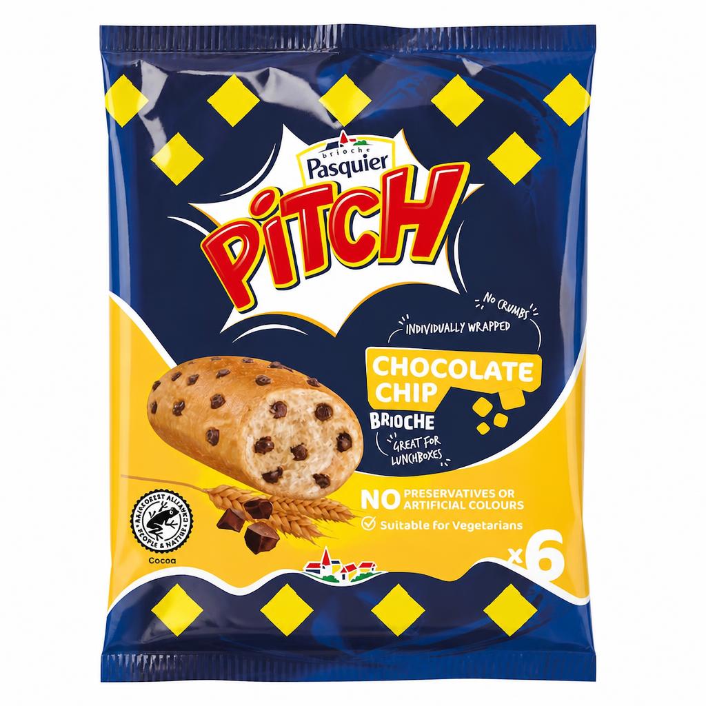 Brioche Pasquier Pitch Chocolate Chip Brioche 6 Pack