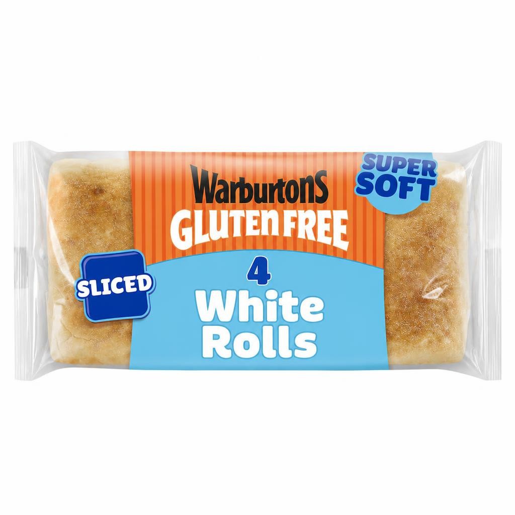 Warburtons Gluten Free Super Soft Sliced Square Rolls 4 pack