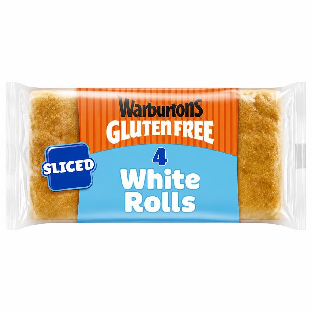 Warburtons Gluten Free Super Soft Sliced Square Rolls 4 pack