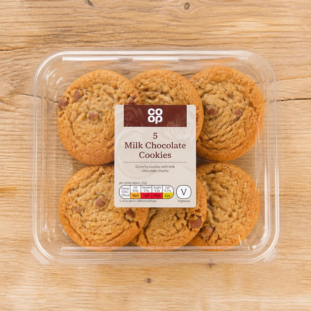 Tesco Milk Chocolate Cookies 5 Pack