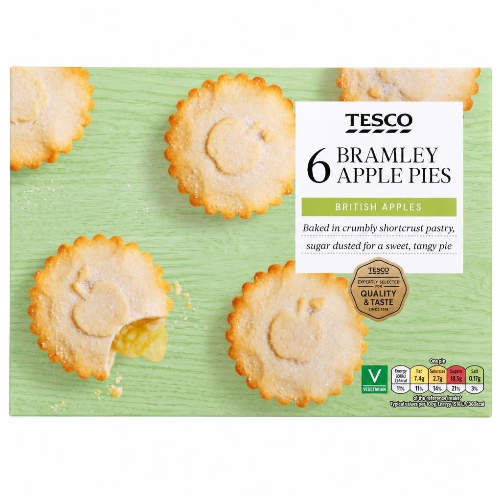 Tesco Bramley Apple Pies 6 Pack