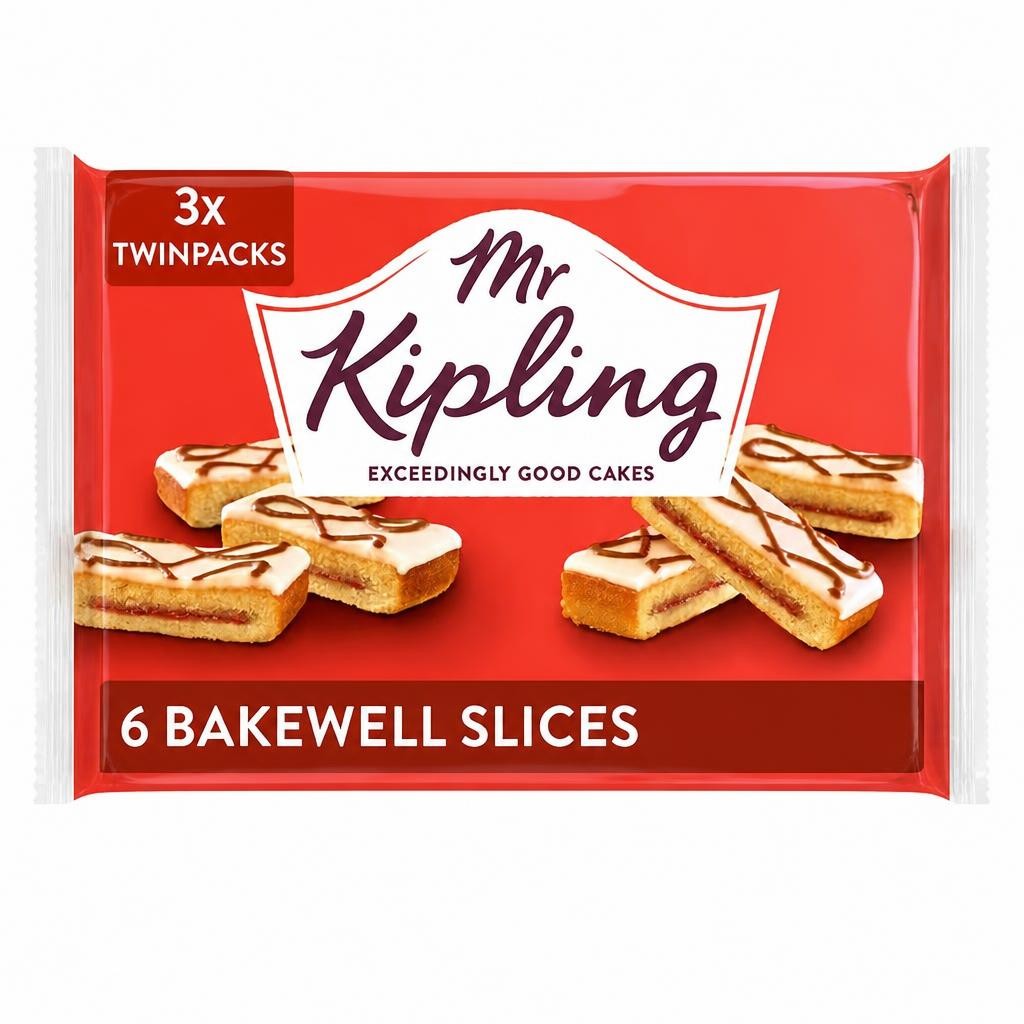Mr Kipling Bakewell Cake Slices 6 Pack