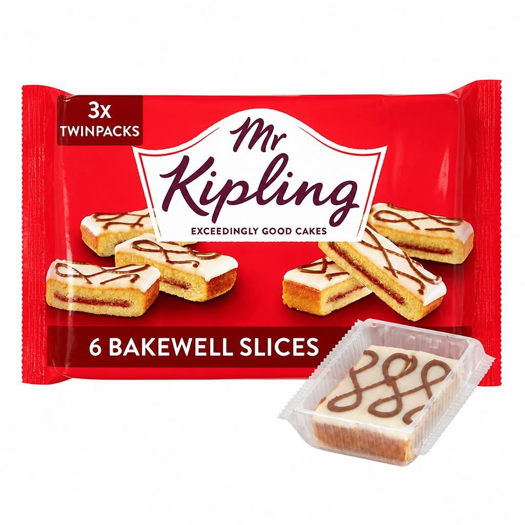 Mr Kipling Bakewell Cake Slices 6 Pack