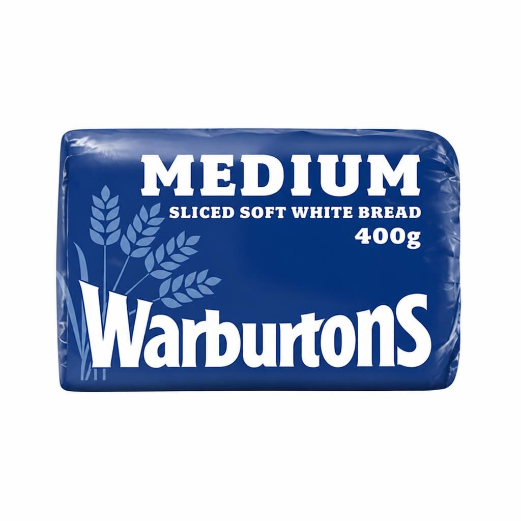 Warburtons Small Medium Sliced White Bread 400G