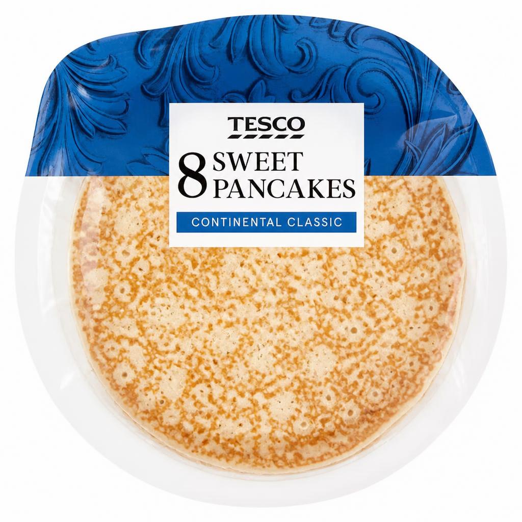 Tesco Continental Classic Sweet Pancakes 8 Pack