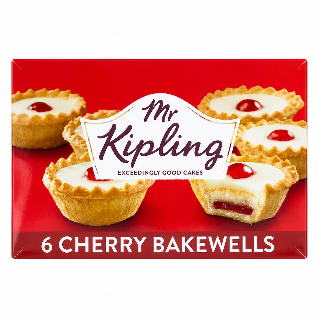 Mr Kipling Cherry Bakewell Cake Tarts 6 Pack
