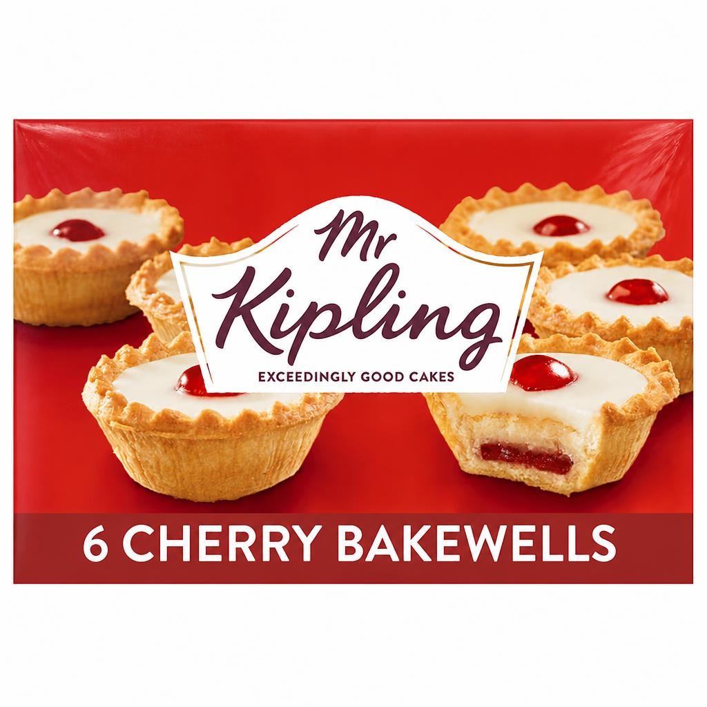 Mr Kipling Cherry Bakewell Cake Tarts 6 Pack