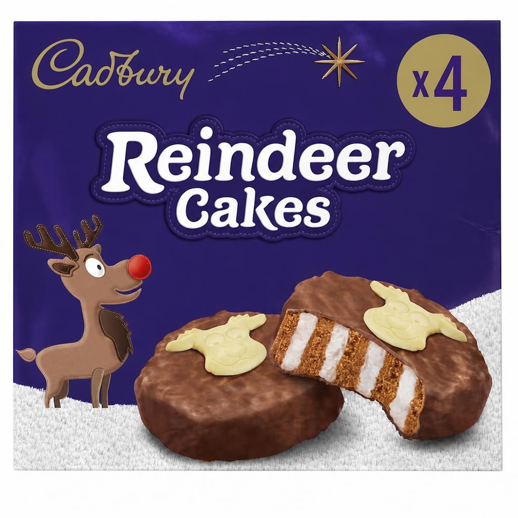 Cadbury Reindeer Cakes 4 Pack