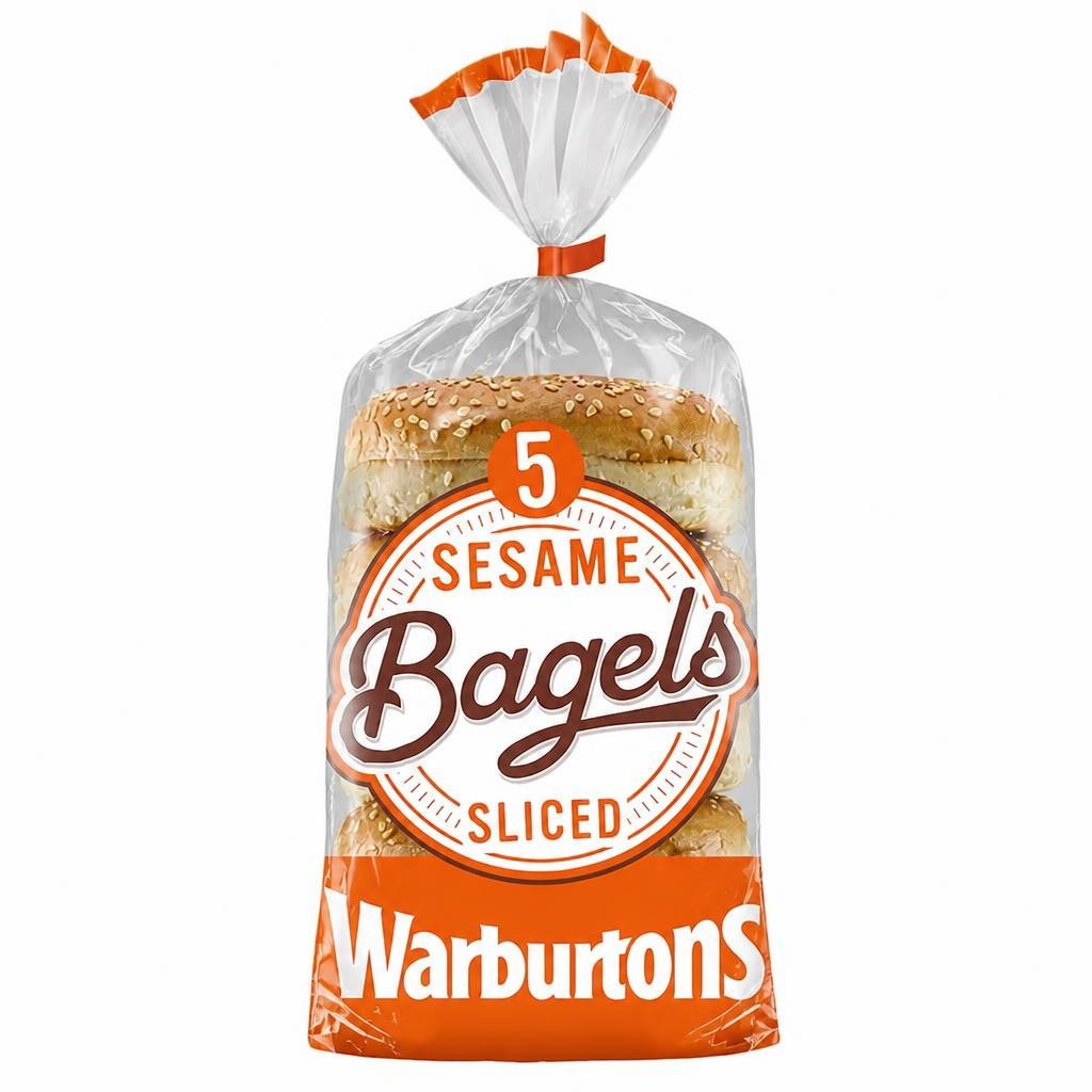 Warburtons Soft & Sliced Sesame Bagels 5 Pack