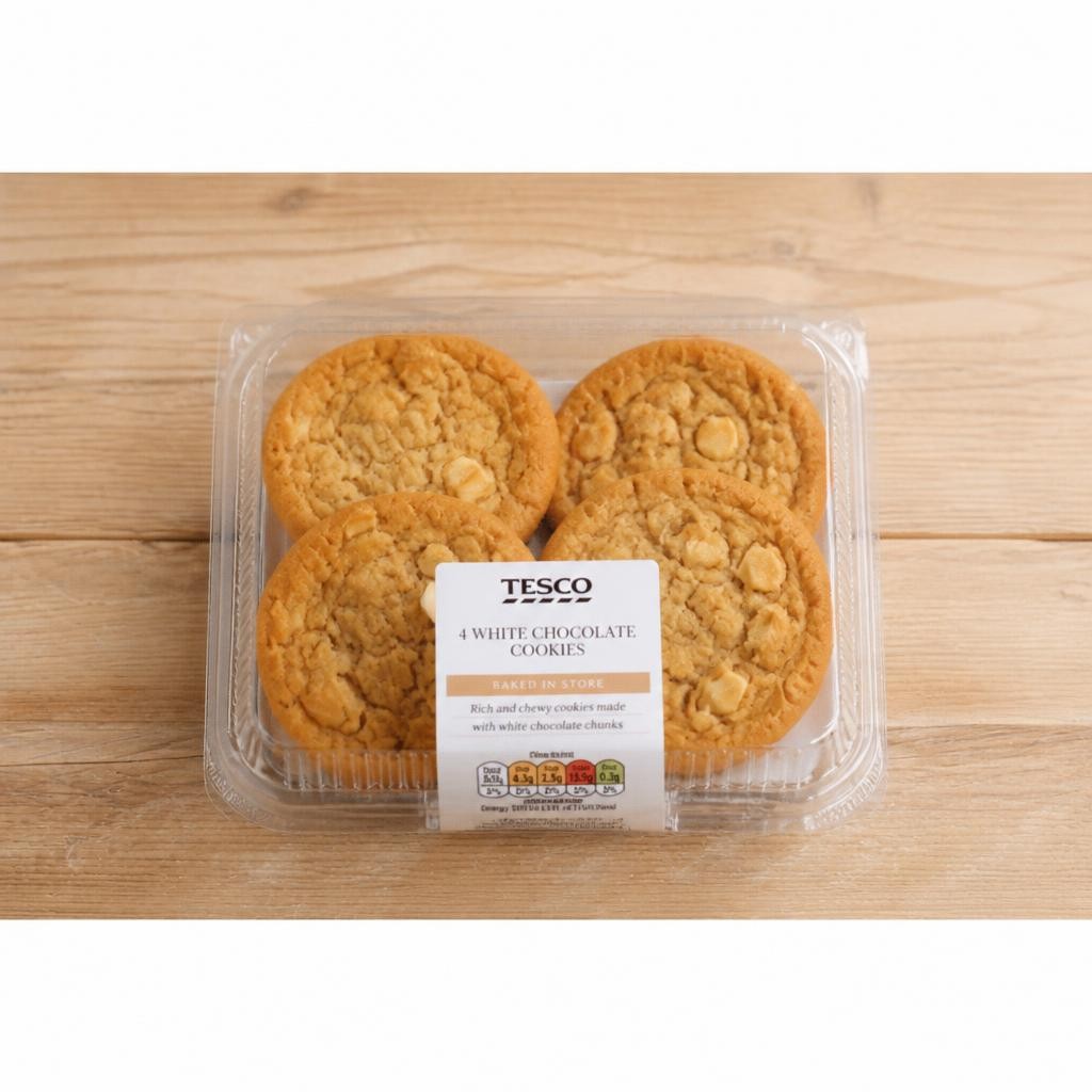 Tesco White Chocolate Cookies 5 Pack
