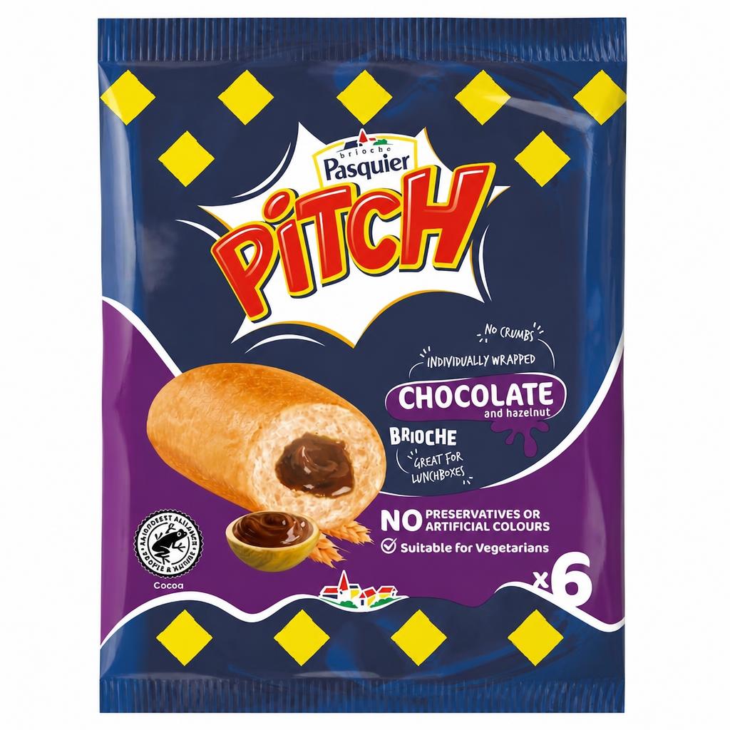 Brioche Pasquier Pitch Chocolate Hazelnut Filled Brioche 6 Pack