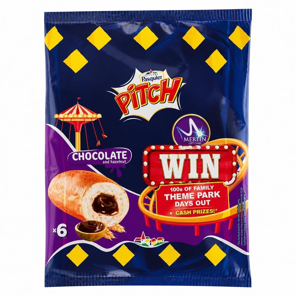 Brioche Pasquier Pitch Chocolate Hazelnut Filled Brioche 6 Pack