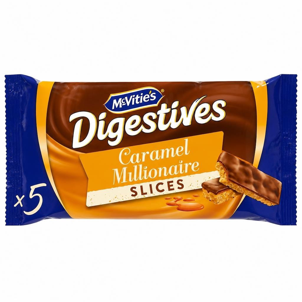 McVitie's Digestives Caramel Millionaire Slices 5 Pack 109.9g