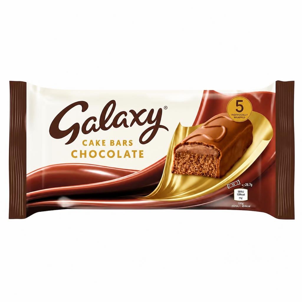 Galaxy Chocolate Sponge Cake Bars with Cream Centre 5 Pack