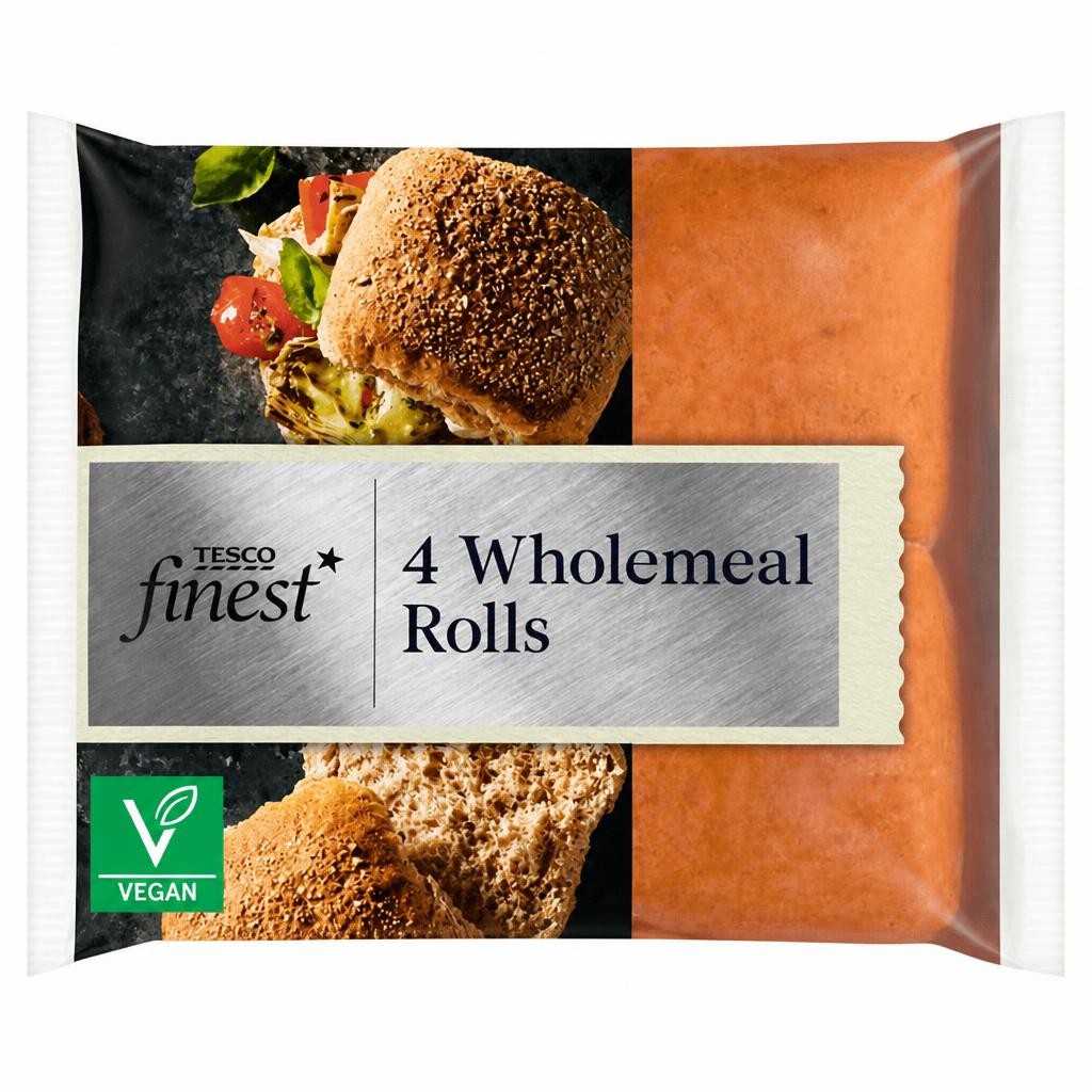 Tesco Finest Wholemeal Rolls 4 Pack