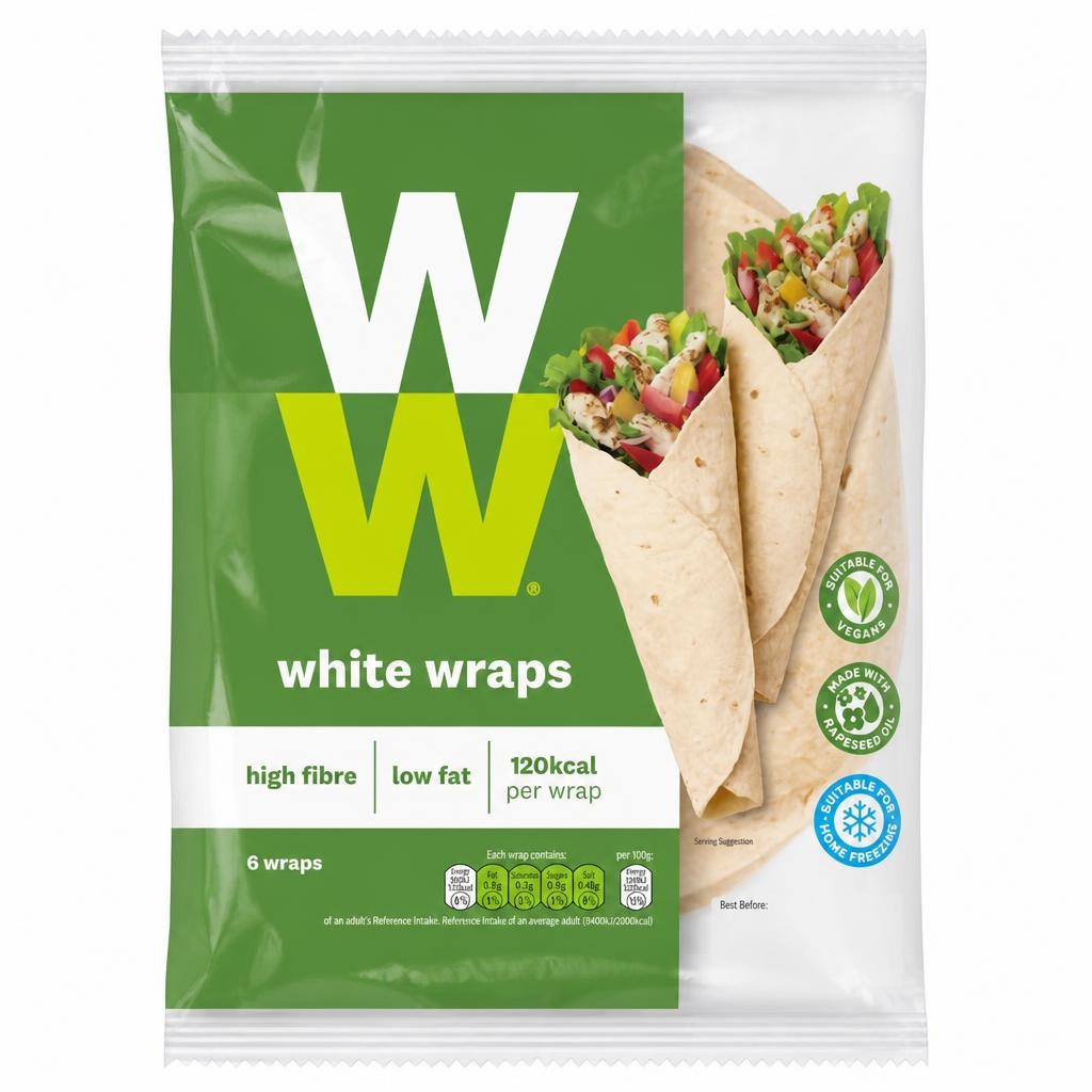 Weight Watchers White Wraps 6 Pack