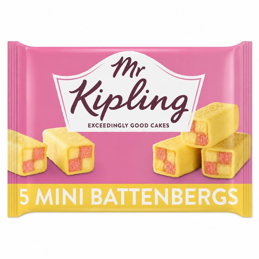 Mr Kipling Mini Battenbergs Cakes 5 Pack