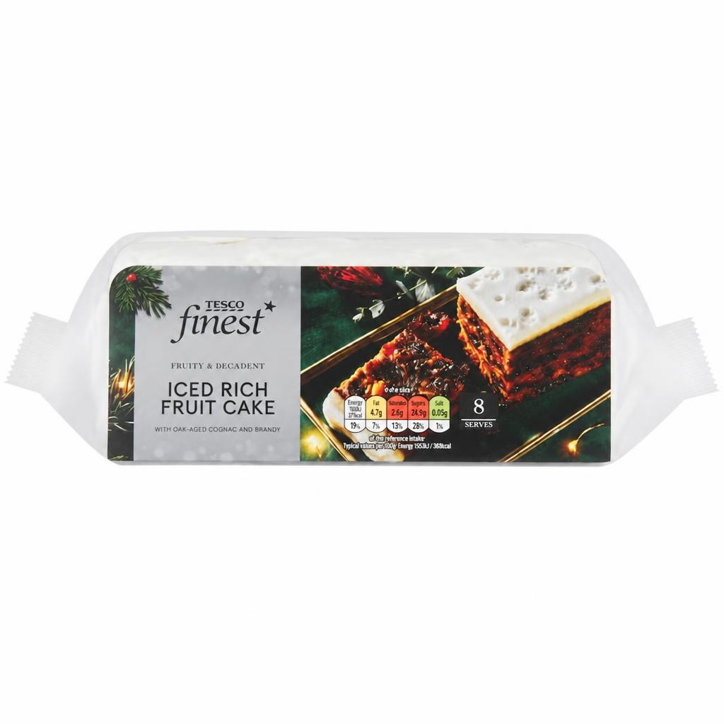Tesco Finest Iced Rich Fruit Cake 400G