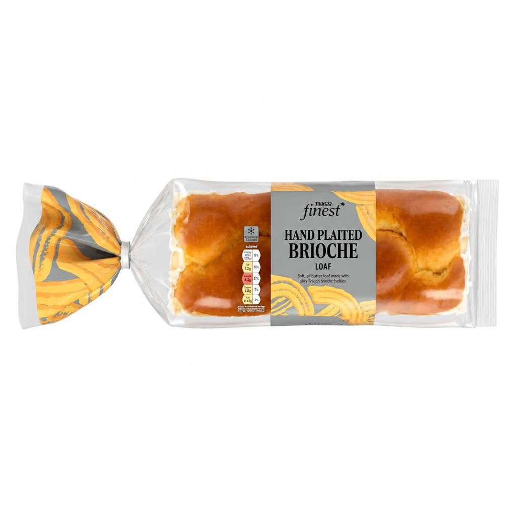 Tesco Finest Hand Plaited Brioche Loaf 400g