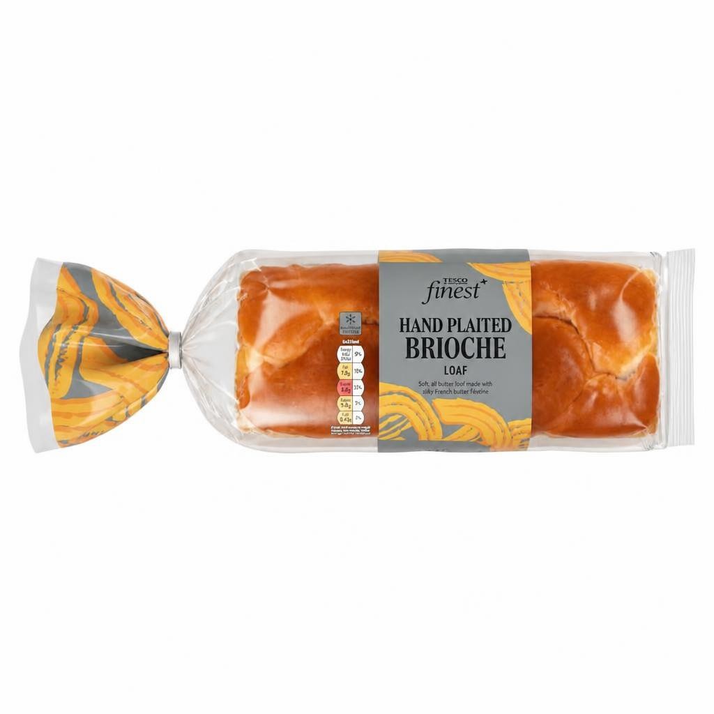 Tesco Finest Hand Plaited Brioche Loaf 400g