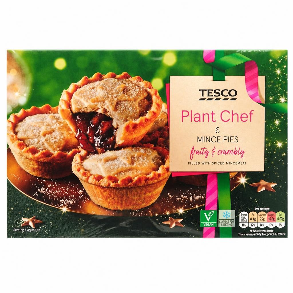 Tesco Plant Chef Mince Pies 6 Pack