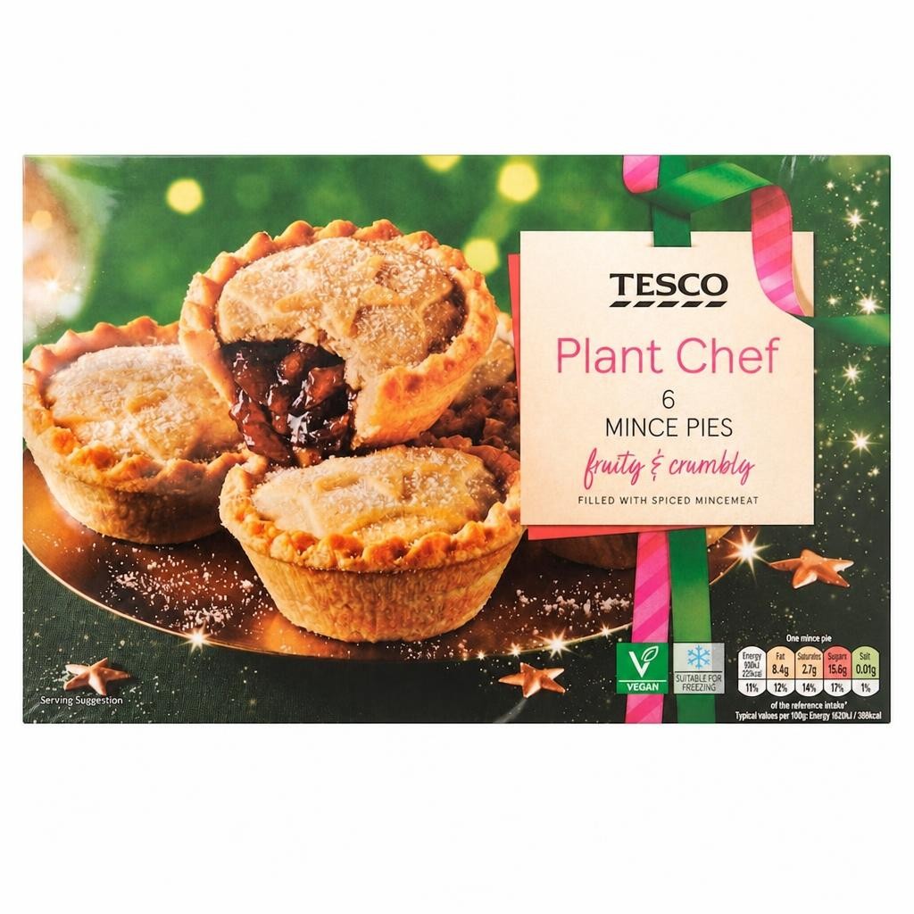 Tesco Plant Chef Mince Pies 6 Pack