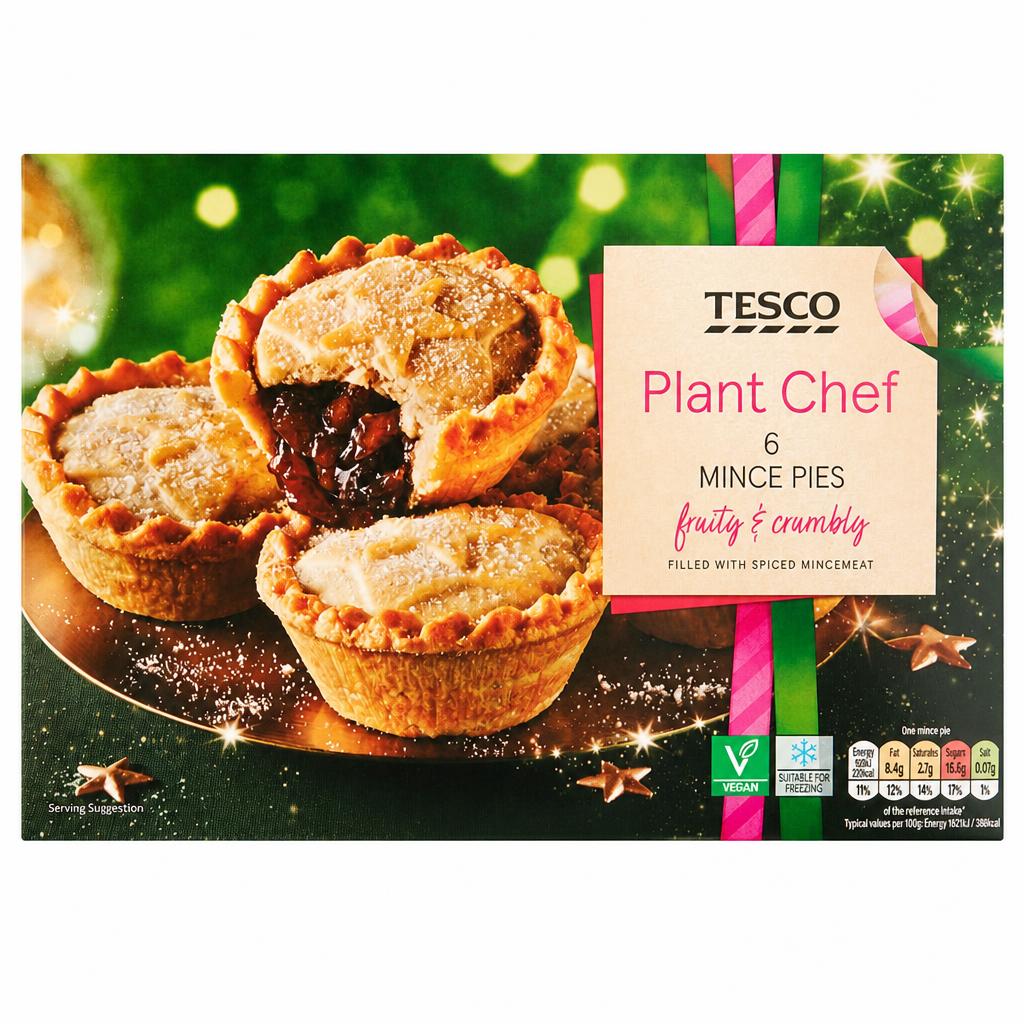 Tesco Plant Chef Mince Pies 6 Pack