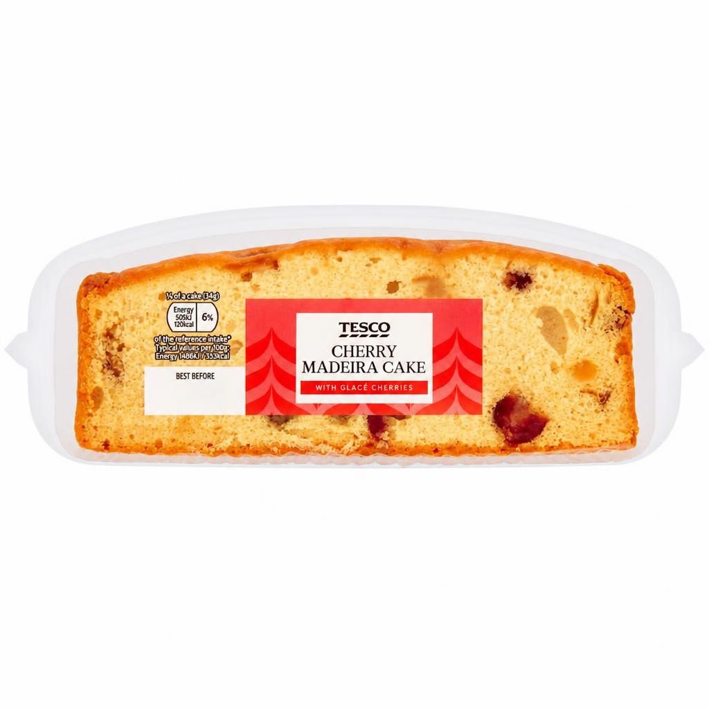 Tesco Cherry Madeira Cake with Glace Cherries