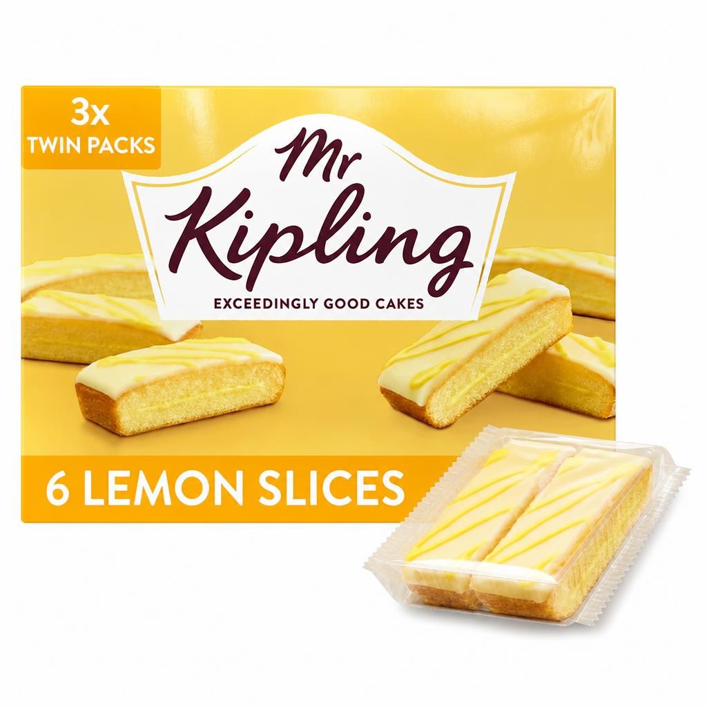 Mr Kipling Lemon Cake Slices 6 Pack