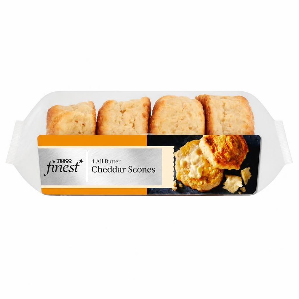 Tesco Finest All Butter & Cheddar Scones 4 Pack