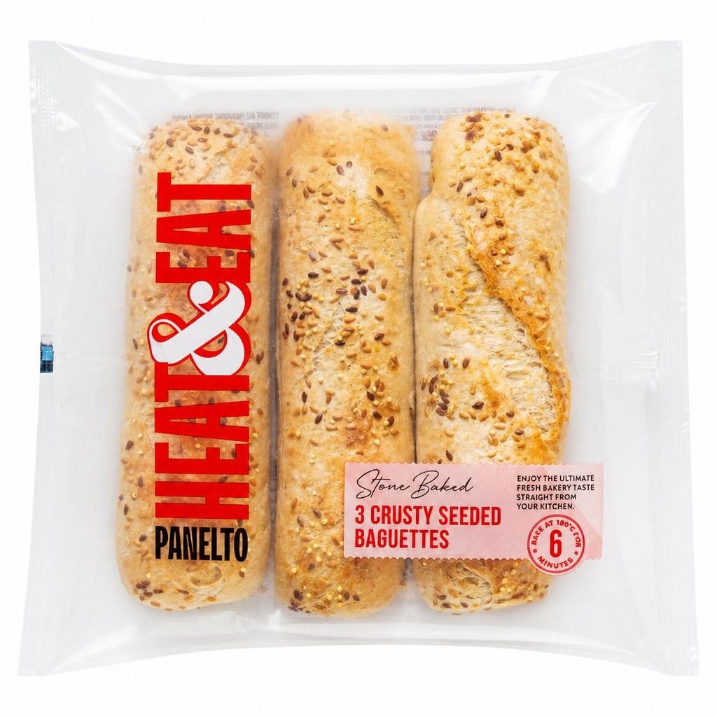 Heat & Eat Seeded Baguette 3 Pack
