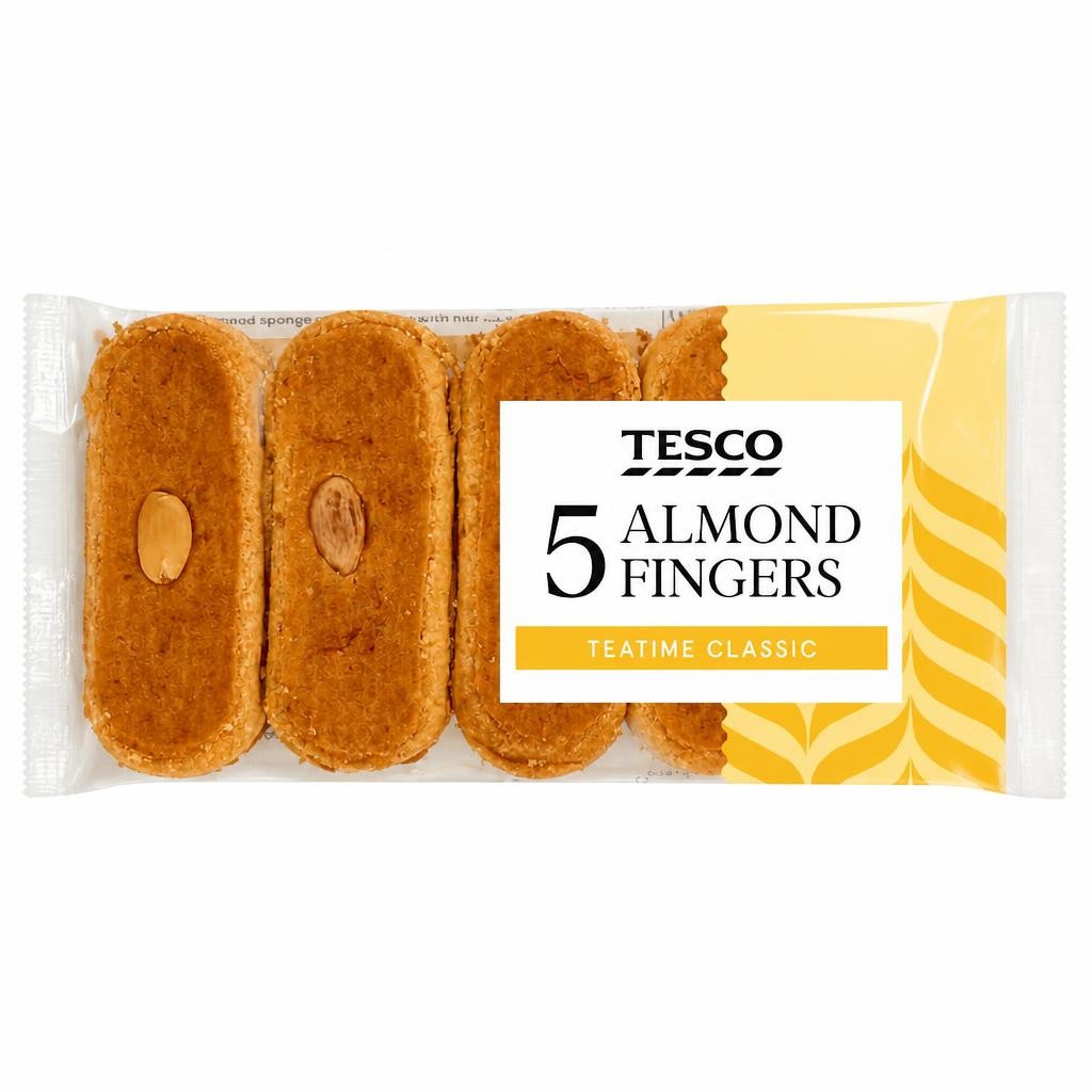Tesco Almond Fingers Sponge Cakes 5 Pack