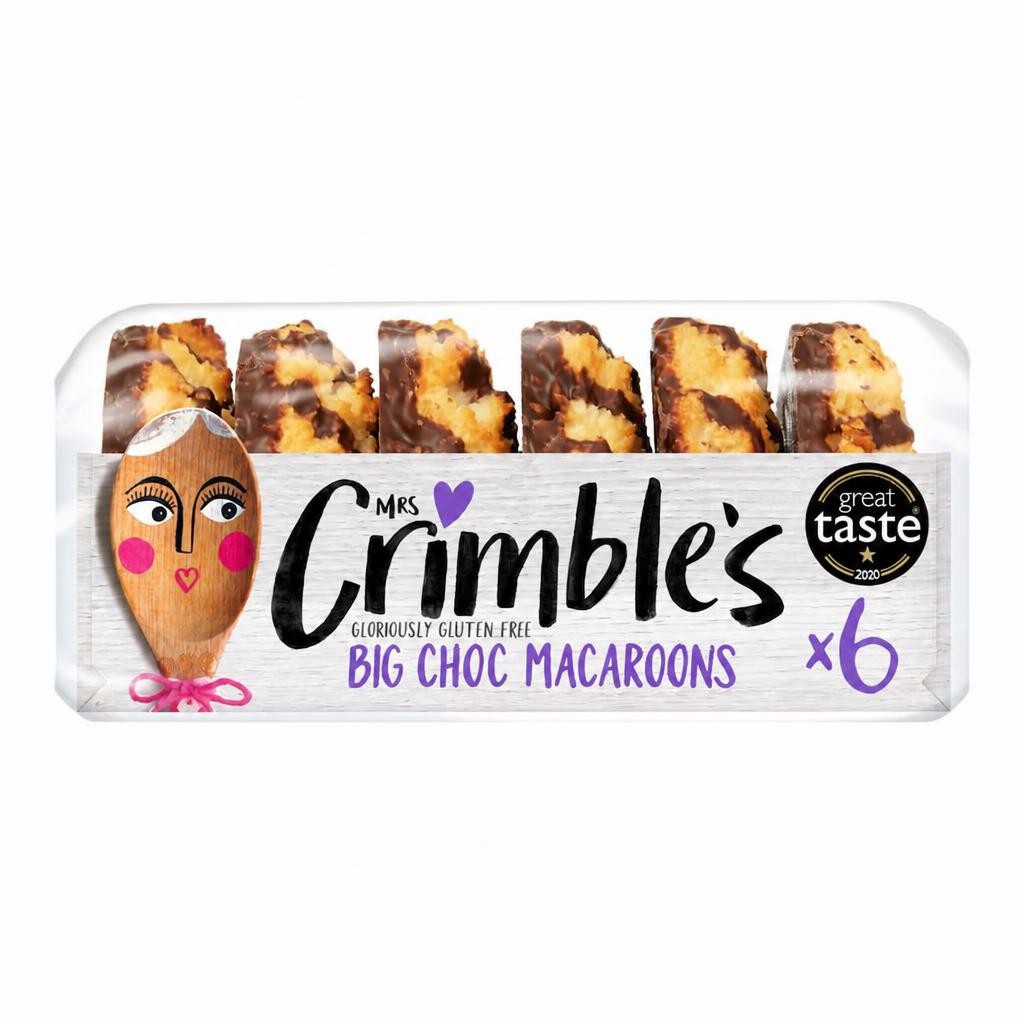 Mrs Crimble's Gluten Free Chocolate Coconut Macaroons 6 Pack 195g