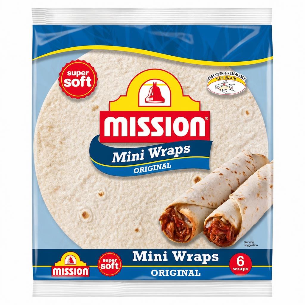 Mission Mini Original Tortilla Wraps 6 Pack