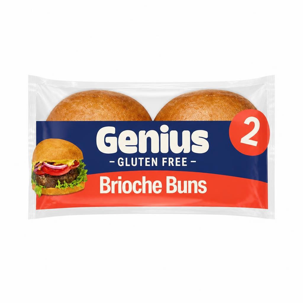 Genius Gluten Free Brioche Style Burger Buns 2 Pack