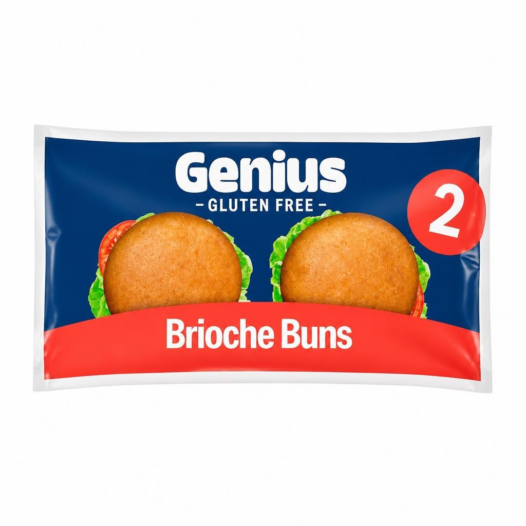 Genius Gluten Free Brioche Style Burger Buns 2 Pack