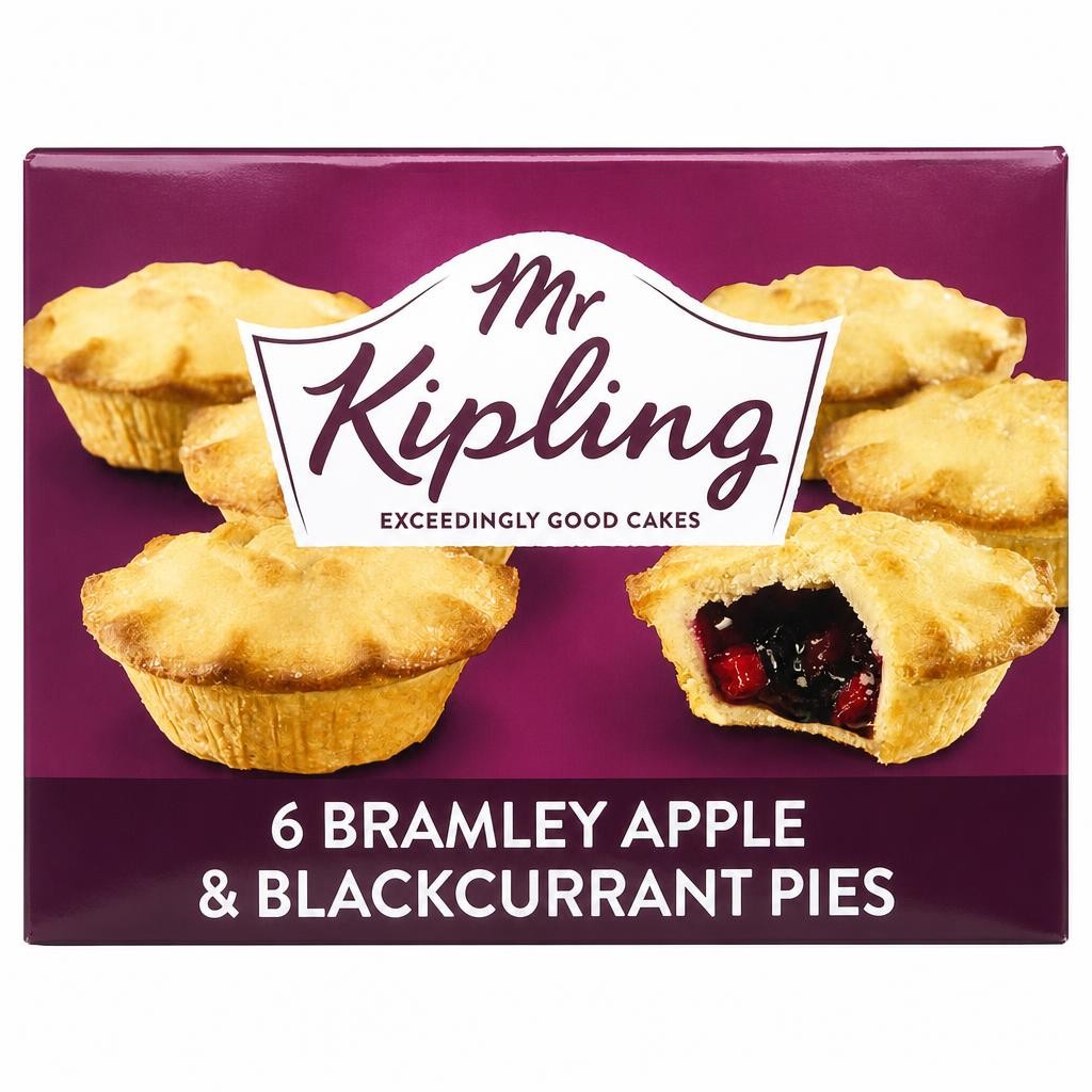 Mr Kipling Bramley Apple & Blackcurrant Pies 6 Pack