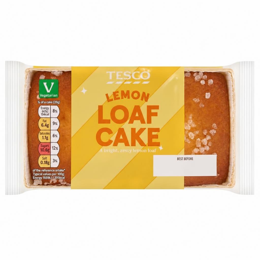 Tesco Lemon Loaf Cake Baked in the Tray