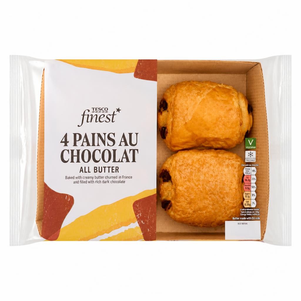 Tesco Finest All Butter Pain Au Chocolat  4 Pack