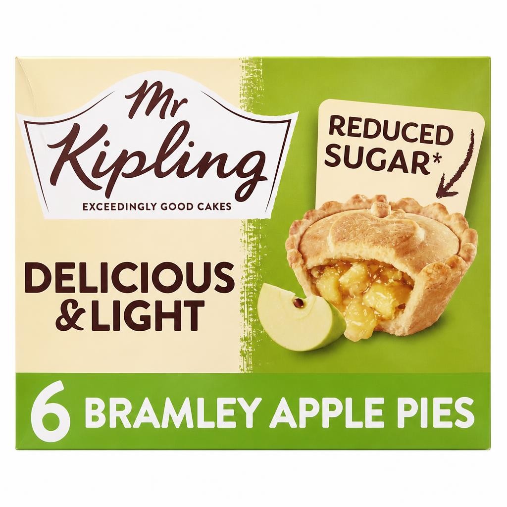 Mr Kipling Reduced Sugar Bramley Apple Pies 6 Pack