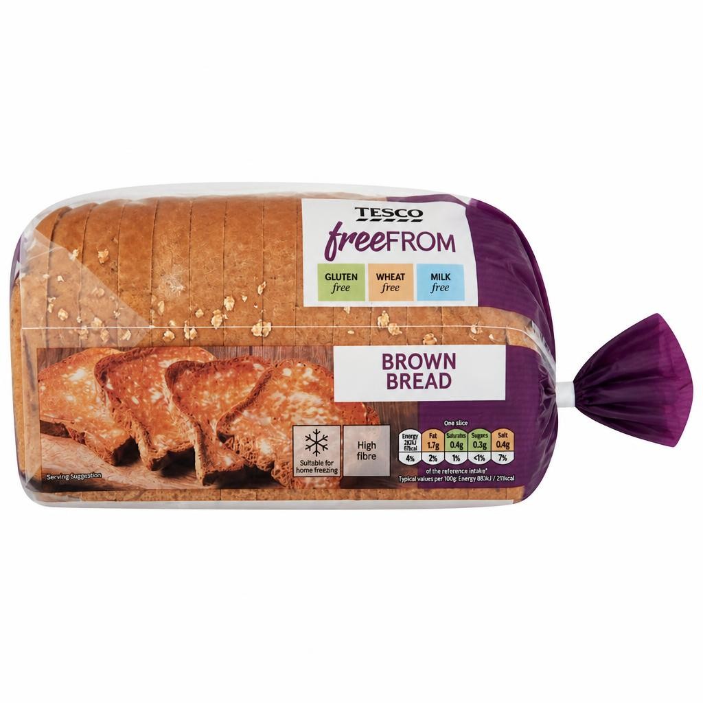 Tesco Free From Brown Sliced Bread 550g