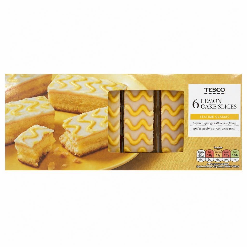 Tesco Lemon Cake Slices 6 Pack 160g